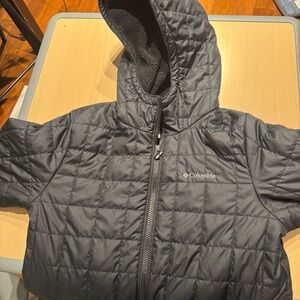 Boys Columbia Black Fleece Lined Jacket